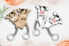 Couple Key Chain Valentine Day SVG Cow Romantic Gift Laser Product Image 2