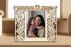 SVG Nana and Me Girl Frame Photo Love Design Gift Laser Kid Product Image 2