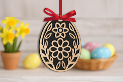 SVG Egg Easter Flowers Pattern Ornament Laser Gift Present Product Image 2