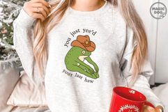 You just Yee&#039;d Your Last Haw|Funny Frog Meme|Cowboy Frog Product Image 2
