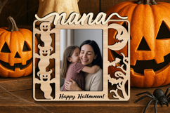 SVG Halloween Nana Picture Frame Gift Laser Cut Present Pic Product Image 2