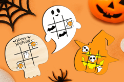 Halloween Tic Tac Toe Game SVG Fun Kids Grown up Play Laser Product Image 2