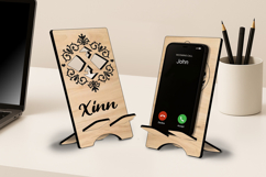 Laser Letter X SVG Phone Holder Gift Monogram Stand Alphabet Product Image 2