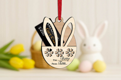 Rabbit Ears SVG Happy Easter Gift Card Money Holder Laser Product Image 2