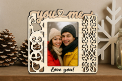 Penguin Christmas Winter You &amp; Me SVG Love Romantic Holiday Product Image 2
