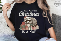 All I Want For Christmas Is A Nap|Santa Raccoon Christmas Product Image 2