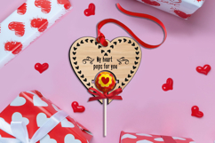 SVG Romantic Lollipop Present Valentine Day Laser Love Gift Product Image 2