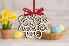 SVG Easter Flower Ornament Laser Holiday Pattern Present Product Image 2