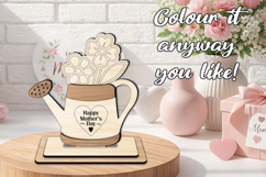 SVG Flowers Mother's Day Kid Coloring Gift Laser Ornament Product Image 2