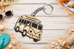 Summer Camper Laser SVG Keychain Present Accessory Gift Surf Product Image 2