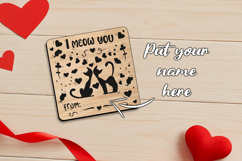 SVG Square I Meow You Valentine Day Coaster Laser Love Gift Product Image 3