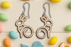 Gift fir Her Bunny Easter Earrings Laser SVG Accessory Home Product Image 2