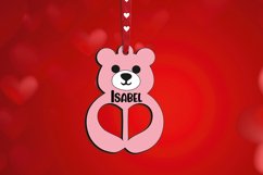 Letter I Love Bear SVG Valentines Day Gift Laser Alphabet Product Image 2
