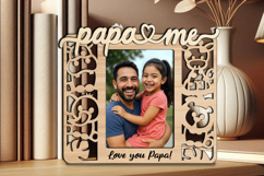 Africa Animals SVG Papa and Me Frame Photo Giraffe Hippo Leo Product Image 2