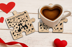 SVG Puzzle Coaster Be My Valentine Laser Gift Kitty Present Product Image 2