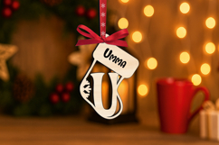 Christmas Letter U Laser SVG Ornament Sock Alphabet Monogram Product Image 3