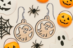 Halloween Ghost Spirit Earrings SVG Laser Gift Apparition Product Image 2