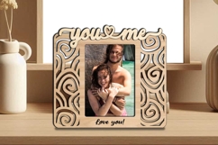 Abstract Design You and Me SVG Frame Photo Love Romantic Product Image 2
