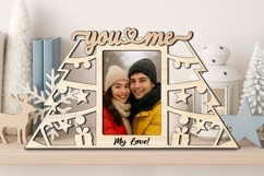Christmas You Me SVG Frame Photo Love Romantic Winter Gift Product Image 2