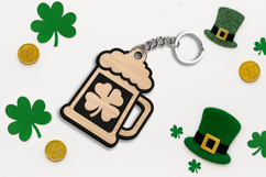 Lucky Charm Beer Mug Keychain SVG Laser Patrick Day Present Product Image 2