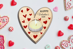St. Valentine's Day Heart Candle Holder Laser SVG Love Gift Product Image 2
