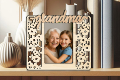 Cherry blossom Granddaughter Grandma SVG Photo Frame Laser Product Image 2