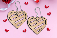 St Valentine's Day Intricate Love Earrings SVG Laser Present Product Image 3
