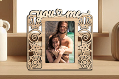 Seashell You and Me Photo Frame Picture Love Romantic Ocean Product Image 2