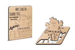 3D Pop-up Teacher Gift Cactus Card SVG Laser Appreciation Product Image 2
