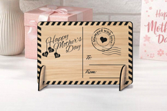 SVG Happy Mother's Day Post Card Present Laser Hanging Heart Product Image 2