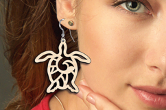 Turtle SVG Ocean Sea Pattern Earring Laser Gift Maritime Pic Product Image 2