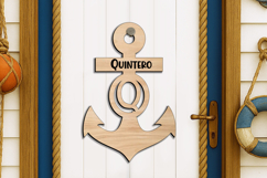 SVG Family Letter Q Door Hanger Alphabet Anchor Nautical Sea Product Image 2