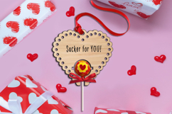 Sucker for You SVG Lollipop Gift Valentine's Day Love Laser Product Image 2