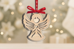 SVG Laser Angel Shape Christmas Holy Ornament Holiday Gift Product Image 2
