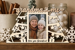 SVG Grandma Me Christmas Photo Frame Laser Gift Kids Winter Product Image 2