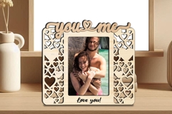 Hearts Gift You and Me SVG Frame Photo Love Romantic Design Product Image 2