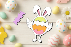 Lego Style Chicken Easter Puzzle SVG Kid Egg Game Child Gift Product Image 2