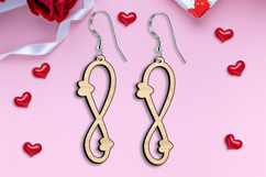 Infinity Love Heart Earring Valentine SVG Laser Gift Present Product Image 2