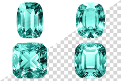 Mint Gemstone | Watercolor ClipArt PNG Jewel Crystal Cryst Product Image 2