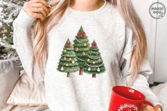 Watercolor Christmas Tree PNG|Holiday Festive Winter Tree Product Image 2