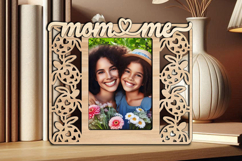 SVG Mom and Me Frame Photo Picture Love Daughter Son Kid Product Image 2