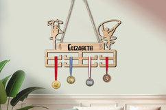 Rhythmic Gymnastic Ribbon SVG Women Medal Hanger Display Product Image 2