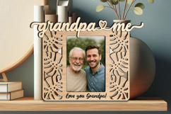 Tropical Grandpa and Me SVG Photo Frame Home Laser Holiday Product Image 2