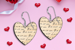 SVG Engraved Love Earrings Gift Laser St Valentine's Day Product Image 2