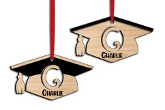 Graduation Laser Letter C Ornament SVG Hat School Academy Product Image 2