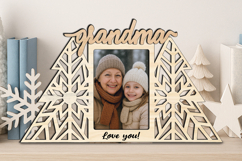 SVG Christmas Tree Grandma Photo Frame Laser Gift Present Product Image 2