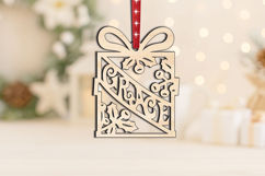 SVG Christmas Luck Grace Ornament Gift Laser Holiday Present Product Image 2