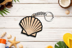 SVG Seashell Summer Keychain Gift Laser Gift Present Ocean Product Image 2