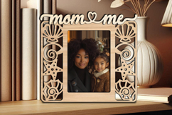 Mom and Me Frame Photo SVG Picture Love Seashell Kid Laser Product Image 2