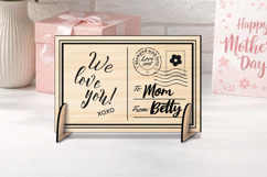 We Love You Mom Mother Day SVG Post Card Present Laser Gift Product Image 2